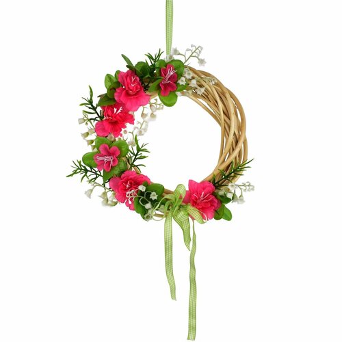 Azalka tavaszi fonott koszorú, 20 cm, rózsaszínűrózsaszín,