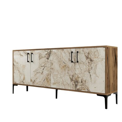 Kiev Walnut and White Marble szekrény