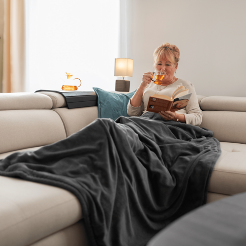 Elektrická vyhřívací deka MEDISA, tmavě šedá