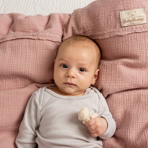 Babymatex Bavlnené obliečky do postieľky ružová, 100 x 135 cm, 40 x 60 cm
