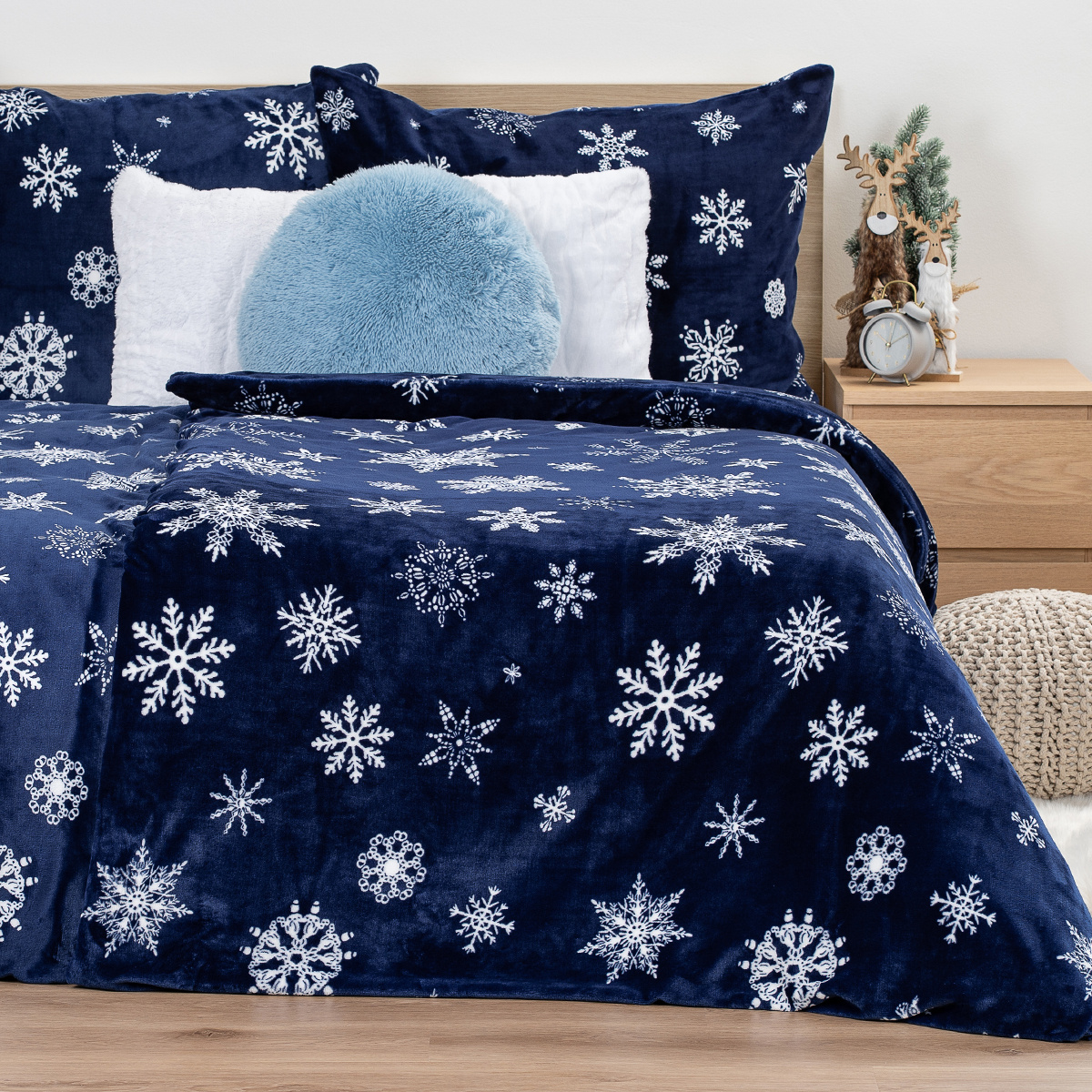 4Home Obliečky mikroflanel Midnight Snowfall, 140 x 220 cm, 70 x 90 cm