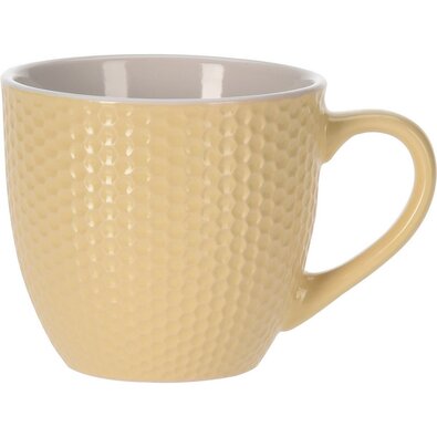 Honeycomb kőagyag bögre, 250 ml, sárga