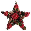 StarDeco Dekorativní hvězda Růže červená, 35 cm