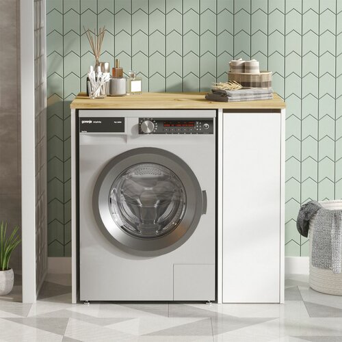 Dulap pentru mașină de spălat Saly White andWalnut