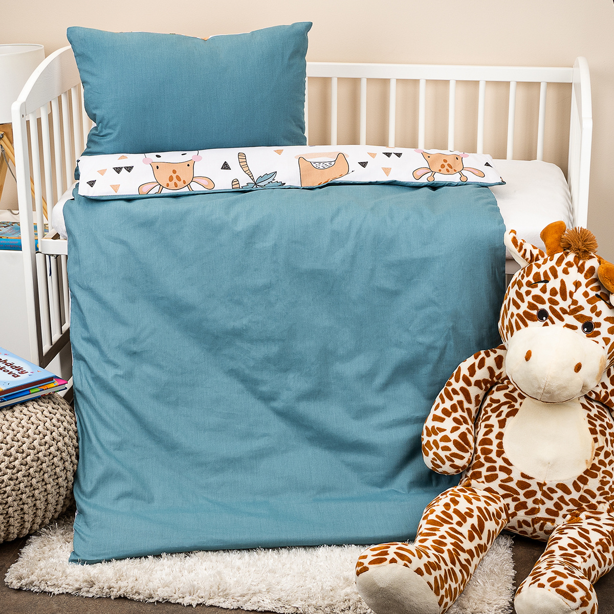 4Home gyerek pamut ágyneműhuzat kiságyba Little giraffe, 100 x 135 cm, 40 x 60 cm termék 2. képe
