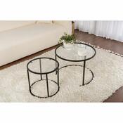 Aurum Black dohányzóasztal szett 60 cm, 2 db