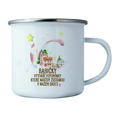 Bohemia Gifts Plechový hrnček Babičky, 350 ml