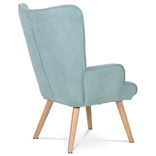 Ohrensessel mit Fußhocker BLUE2, Türkis