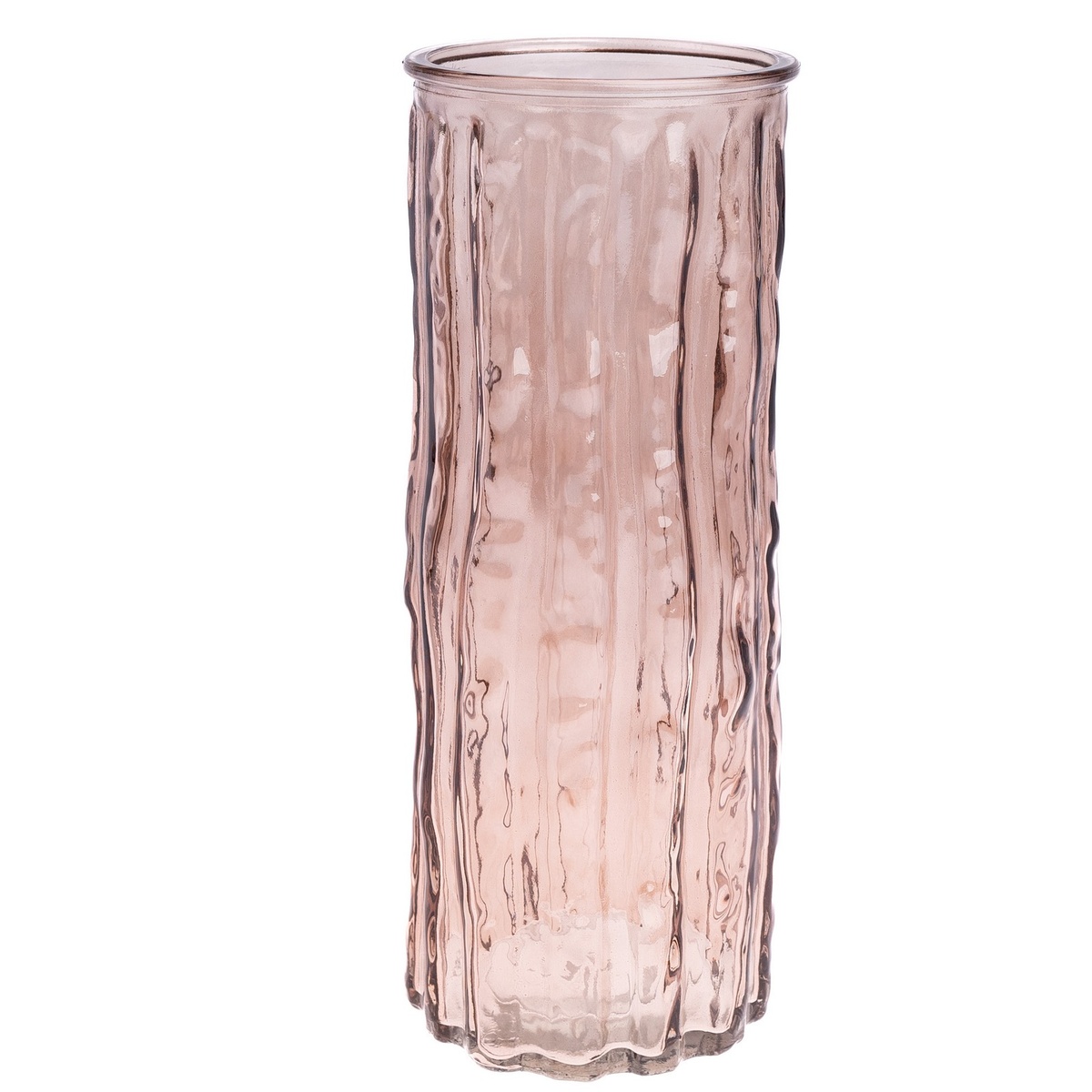 Skleněná váza Rebeka hnědá, 9,5 x 25 cm