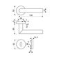 Mâner de ușă din oțel inoxidabil  RK.LP-FORM.BB.CE