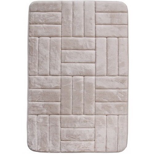 Badematte mit Memory-Schaum Quadrate Creme, 40 x 50 cm