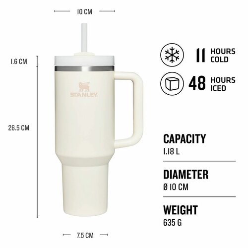 STANLEY Quencher H2.O FlowState Tumbler 1180 mlCream Tonal