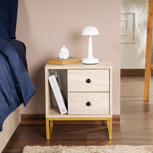 Nachttisch Glimmer Travertine