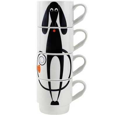 Toro 4-delni set skodelic Pes, 320 ml