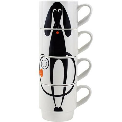 Orion 4-częściowy zestaw kubków Pies, 320 ml