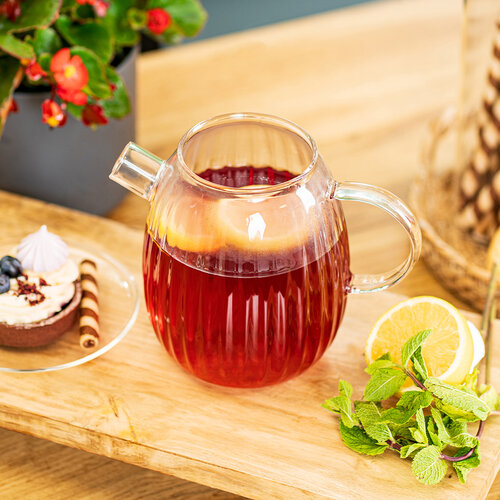 4Home Stekleni vrč s pokrovom Stripe Hot&amp;Cool,1 l