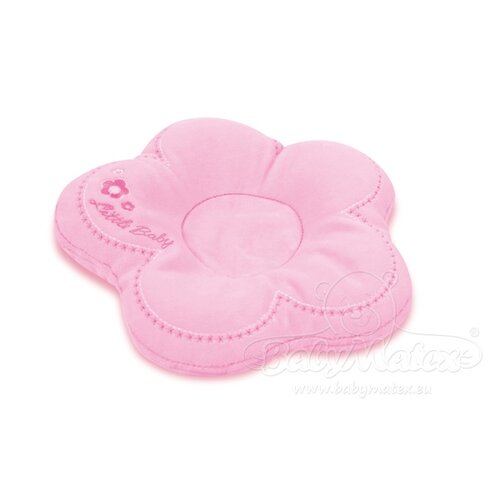 Pernă pentru bebeluș Flor roz, 30 cm