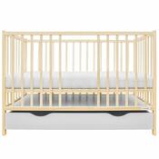 New Baby Detská postieľka Basic so zásuvkou, prírodná