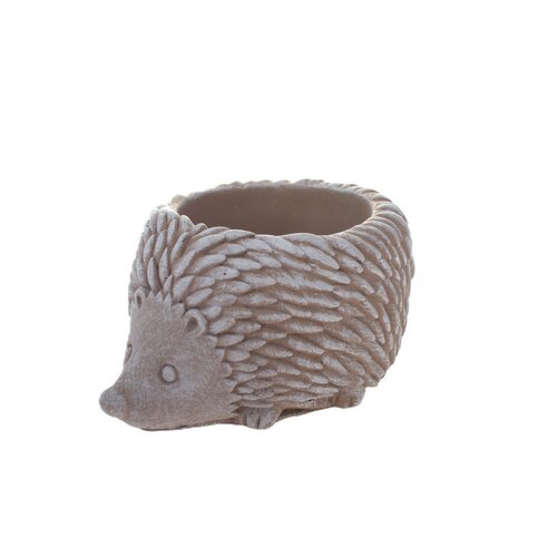 Бетонне кашпо для квіткового горщика Їжачок, 17 x 9 x 12,5 см