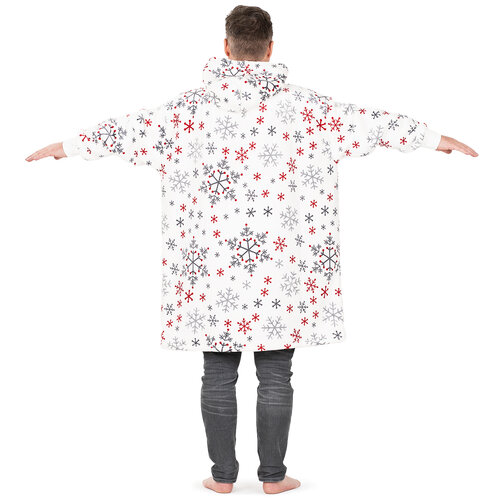 4Home Beránková mikina mikroplyš Snowflakes, uni L - pánské