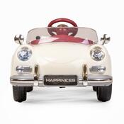 Baby Mix Dětské elektrické autíčko Retro Pearl, bílá