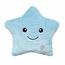 Domarex Pernă Shiny Star LED albastră, 40 x 35 cm
