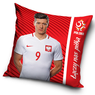 Pernă PZPN Lewandowski red, 40 x 40 cm