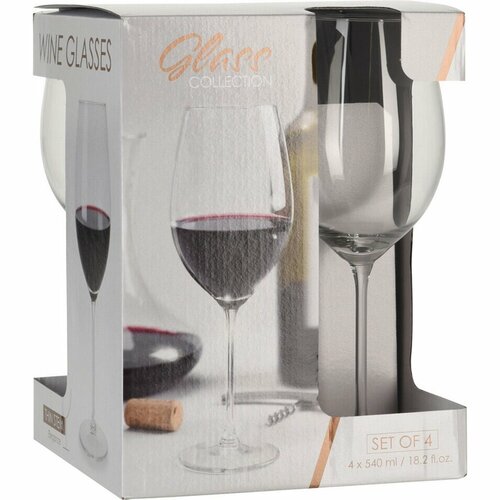 Set of red wine glasses Sunset 540 ml, 4 pcs