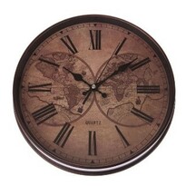 Zegar ścienny Globe, śr. 31 cm, plastik