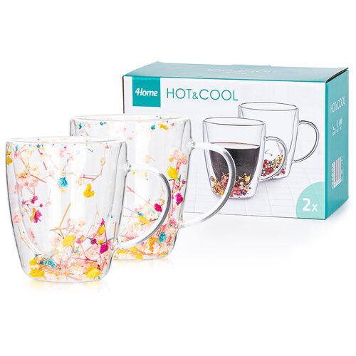 4Home Szklanka termiczna Floral Hot&Cool 300 ml, 2 szt.