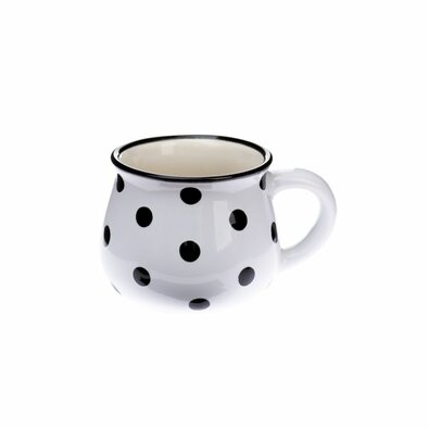 Keramikbecher Dots 75 ml, weiß