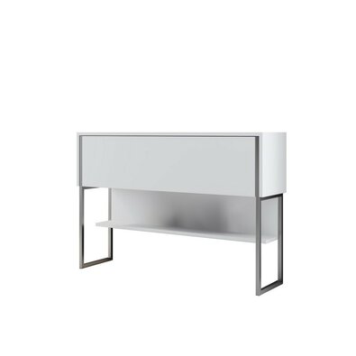 Komoda Luxe White and Silver