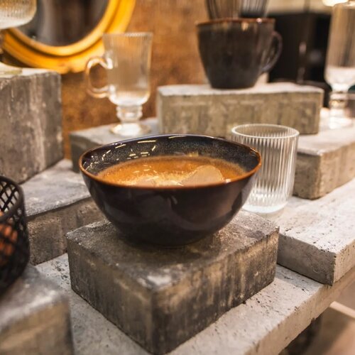 Altom Keramična skleda Reactive Patyna rjava, 600ml