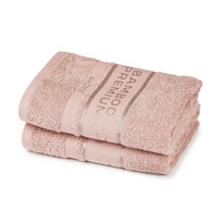 4Home Рушник для рук Bamboo Premium рожевий, 30 x 50 см, комплект 2 шт.