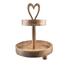 InDecor Декоративна підставка з мангового дерева Серце 2 яруси, 30 x 30 x 42 см