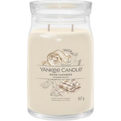 Yankee Candle Duftkerze Signatureim Glas groß Warm Cashmere, 567 g