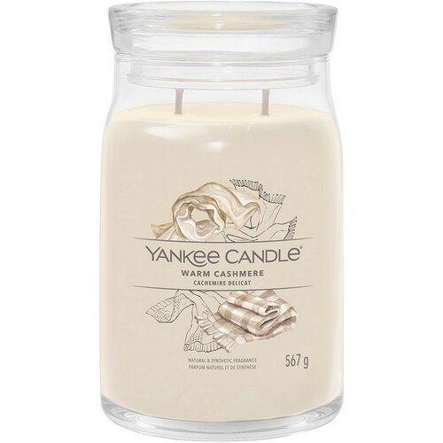 Yankee Candle Duftkerze Signatureim Glas groß Warm Cashmere, 567 g