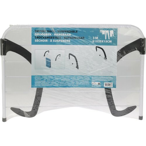 Wieszak metalowy do suszenia, 3 m, biały