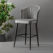 Set de scaune de bar Rubi Grey and Black, 2 buc.