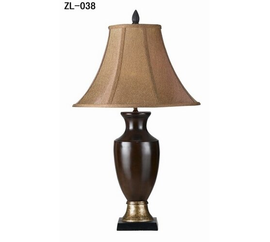 Stolní lampa velká ZL-038 hnědá výška 73, tmavě hnědá, pr. 44 x 73 cm