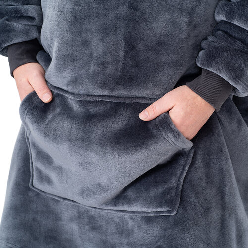 4Home Bluza z barankiem mikroplusz Antracyt, uni L męska