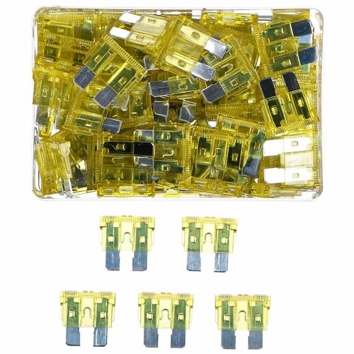 Sixtol Flachsicherungen MECHANIC FUSE SET 20A, 100 Stück