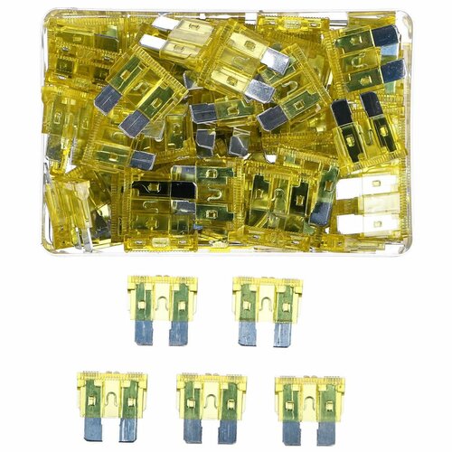 Sixtol Komplet nožnih avtomobilskih varovalkMECHANIC FUSE SET 20A, 100 kos