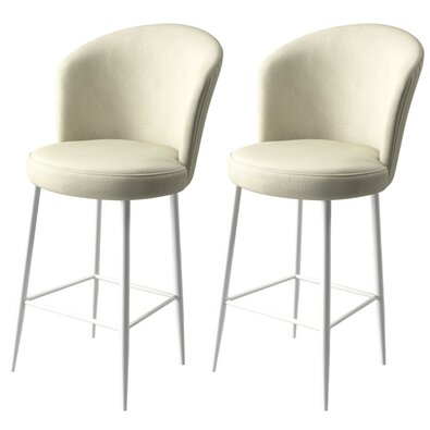 Barstuhl-Set Fora Cream and White, 2 Stück