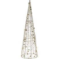 Svietiaci vianočný kužeľ Gold Diamond, 40 cm, 20 LED, teplá biela, časovač Svietiaci vianočný kužeľ Gold Diamond, 40 cm, 20 LED, teplá biela, časovač