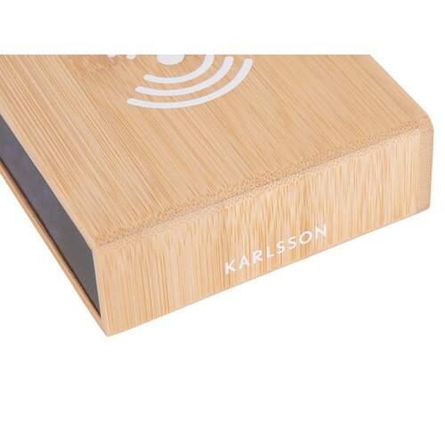 Karlsson 5934 LED-es ébresztőóra töltővel 10,5 cm , bambusz