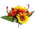 Umělá ozdobná kytice se slunečnicí, 28 cm