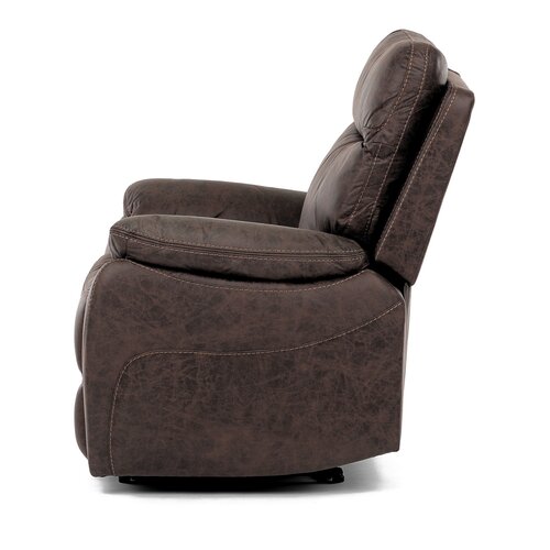 Elektrické kreslo s bezdrôtovým ovládaním, vintage, hnedá