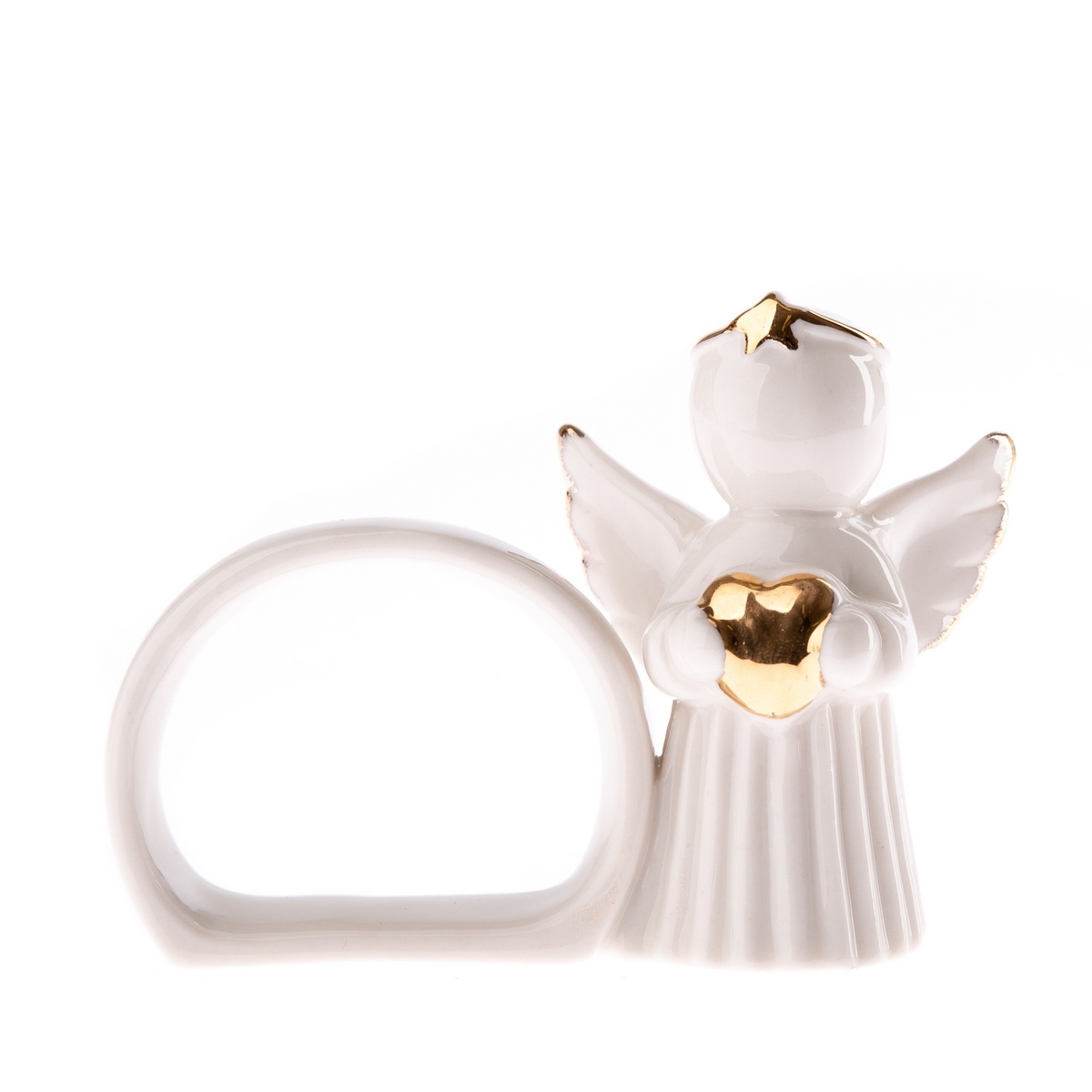 Porcelánový držák na ubrousky Anděl, 11 x 7,3 x 3,4 cm