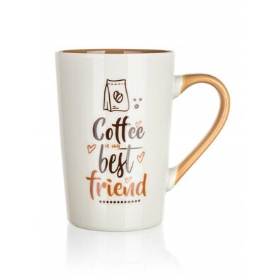 Banquet 4-delni komplet keramičnih vrčev COFFEBEST FRIEND 450 ml, bela